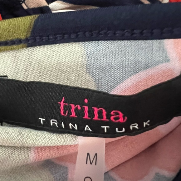 Trina Turk Juju Dress Floral Swirl Halter Mini Dress Stretchy Medium Maximalist - Picture 6 of 7